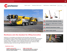 Tablet Screenshot of manitowoccranes.com